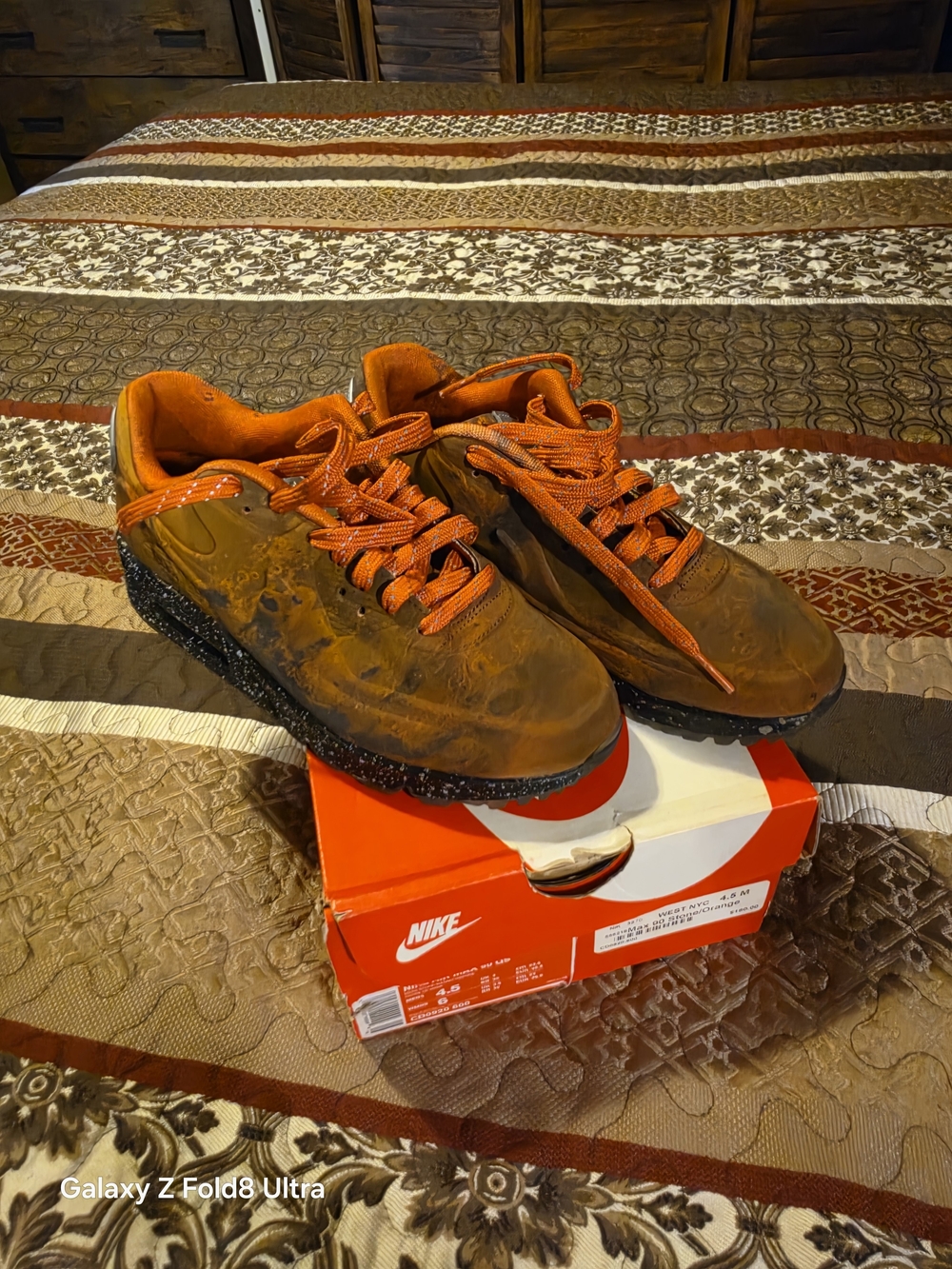 Nike Men’s Orange Trail-Inspired Sneakers